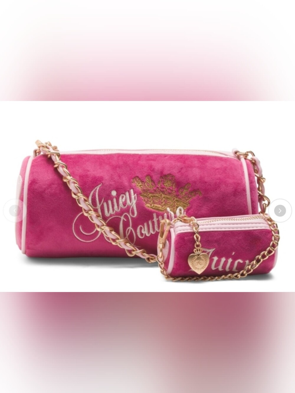 NWT Juicy Couture Heritage Barrel Bag 2 Pc Set